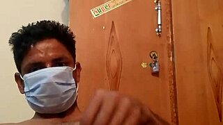 Is this handsome Pakistani boy masturbating in maid clothes?