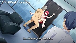 Horny Dad Sneaks Sex with Stepson's Cute Girlfriend in Hentai Scene