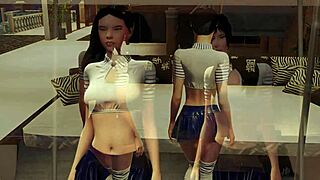 the whore game episode 1 with japanese lesbian femdom