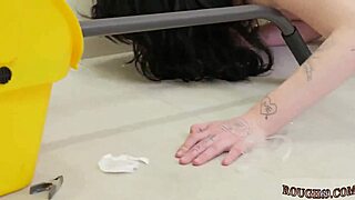 Heather Silk's first rough BDSM with a brunette teen squirting hard