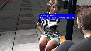 Matt And Bus Stop Girl Play Rough Roleplay With Cumshot!