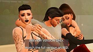 Grande and Ripley star in 3D hentai threesome with celebrities. Cartoon game preview version.