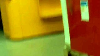 hot girl shows nice ass in tight shorts while shopping outdoors