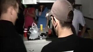 kegger teen party turns messy outdoors at university