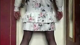 Shy bisexual crossdresser swallows cock for free on camera.