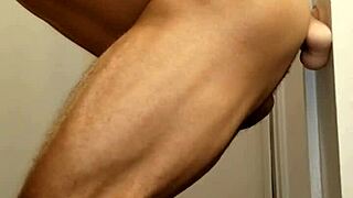 ivory white twink enjoys bisexual fun with dildo in the shower