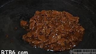 Intensive caning contrasts with the hottie's perfect body