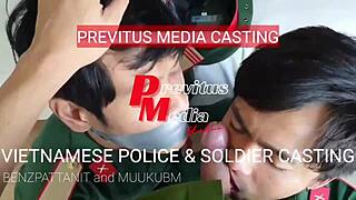 Police And Soldier Experience Intense Emotions During Tricked Gay Bondage Sex With Vietnamese Asian.