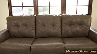 Busty stepmom dives into stepdaughter's pussy, licking her with classy milf moves in a hot scene