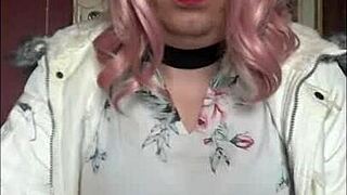 Shy bisexual crossdresser swallows cock for free on camera.