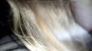 The redhead eagerly performs a blowjob before the action