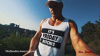 Outdoor Sex in Public Panoramic View with Cumshot on Mouth Mia Bandini