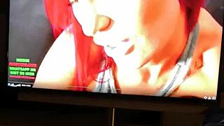 Masturbating To A Pornstar With Tattoo Redhead Cumshot.