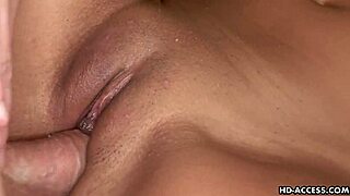 lovely brunette teen grips and rides a fat boner hard