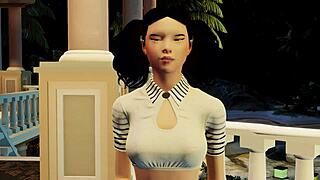 the whore game episode 1 with japanese lesbian femdom