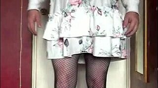 Shy bisexual crossdresser swallows cock for free on camera.