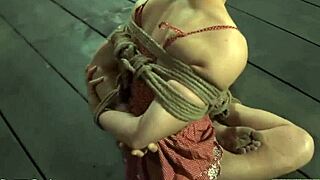 Gagged Hotty Gets Whipped On Her Milk Shakes!