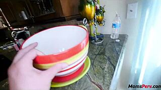 pervert fucks stepmom in homemade big tits milf scene