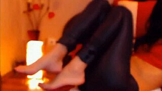 Feeling playful and petite in spandex leggings during a private webcam dance session.