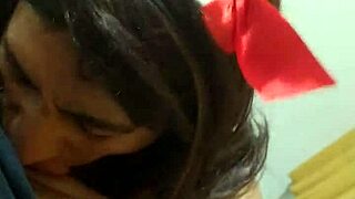 hypnotized slut tricked into blowjob loving spit with interracial transsexual shemale in usa