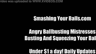 ballbusting so hard your balls hit your stomach