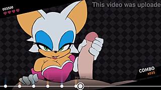 Rouge The Bat Sex Game Ends With Creampie And Huge Cock Action.