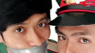 Police And Soldier Experience Intense Emotions During Tricked Gay Bondage Sex With Vietnamese Asian.