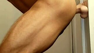 ivory white twink enjoys bisexual fun with dildo in the shower