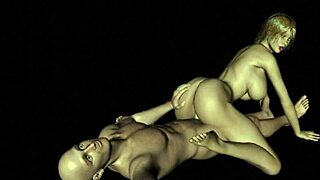 watch this sexy girl ride the guy in 3d, isn't it hot?