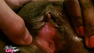 Hairy Pussy of Hot Indian Babe Lily in Solo Masturbation.