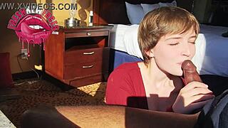 feeling so shy, my first time filming a deepthroat with cum in mouth