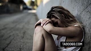 homeless teen aubrey sinclair gets pounded by a rich man in rough encounter