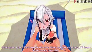 arlecchino fucking in bikini on beach