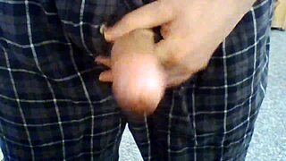 Open fly penis play continues with casual exposure