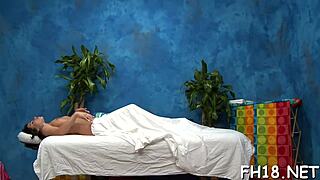 slit massage with oiled teen