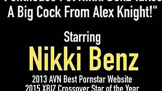 I'm Nikki Benz, penthouse pet taking Alex Knight's big cock in doggystyle and titty fuck.