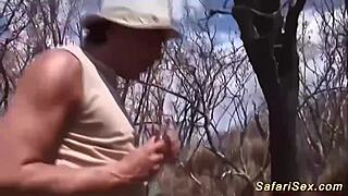 Real african threesome with rough doggystyle and big cock interracial action.