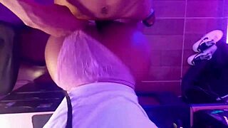 busty maid in homemade scene with partner