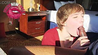 feeling so shy, my first time filming a deepthroat with cum in mouth