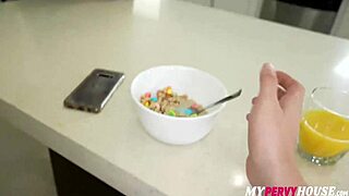 Mandy Rhea starts her morning bent over for hardcore doggystyle. What a routine!