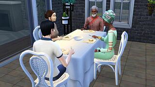 Lunch turns WILD with swinging 3D hentai orgy!