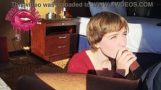 feeling so shy, my first time filming a deepthroat with cum in mouth