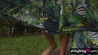 Wow, petite Filipina Kit Rysha strips sensually outdoors with such sexy moves!