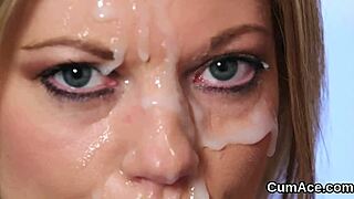 Unusual Doll Gets Cumshot On Her Face Eating All The Spunk