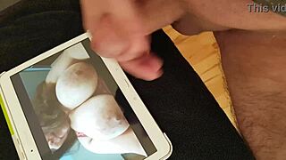 Amateurs tribute cumshot on cock for elpapi219