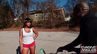 Why does she suck tattooed thug before pounding?