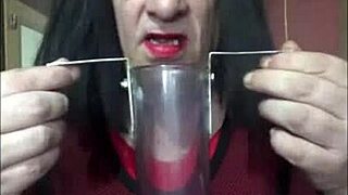 shy bisexual crossdresser fills himself up in homemade fun