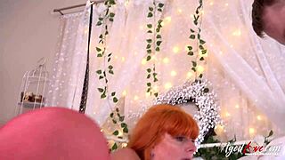 Sexy Threesome With A Mature Redhead