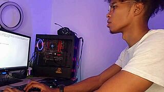 busty maid in homemade scene with partner