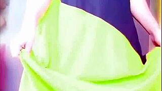 Twerking big white ass in crossdresser sissy style. What's behind this amateur gay show?